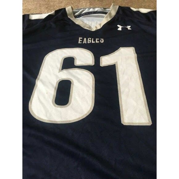 Under Armour Men's Blue White Jersey Shirt EAGLES Number 61 Size Large - Picture 5 of 10